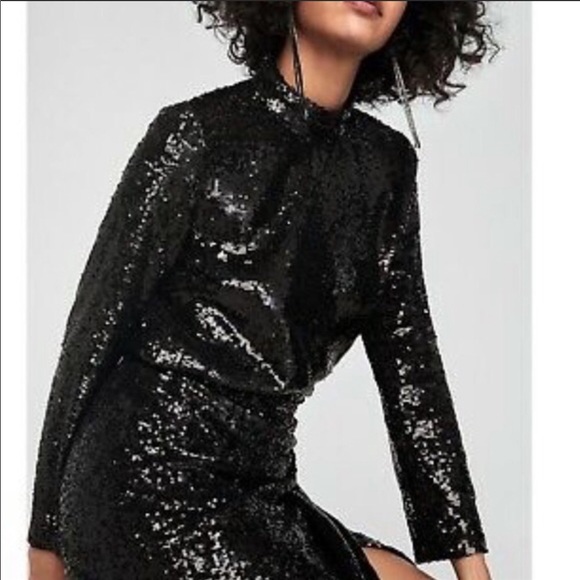 Zara | Tops | Zara Sequin Long Sleeve Mock Neck 224 | Poshmark